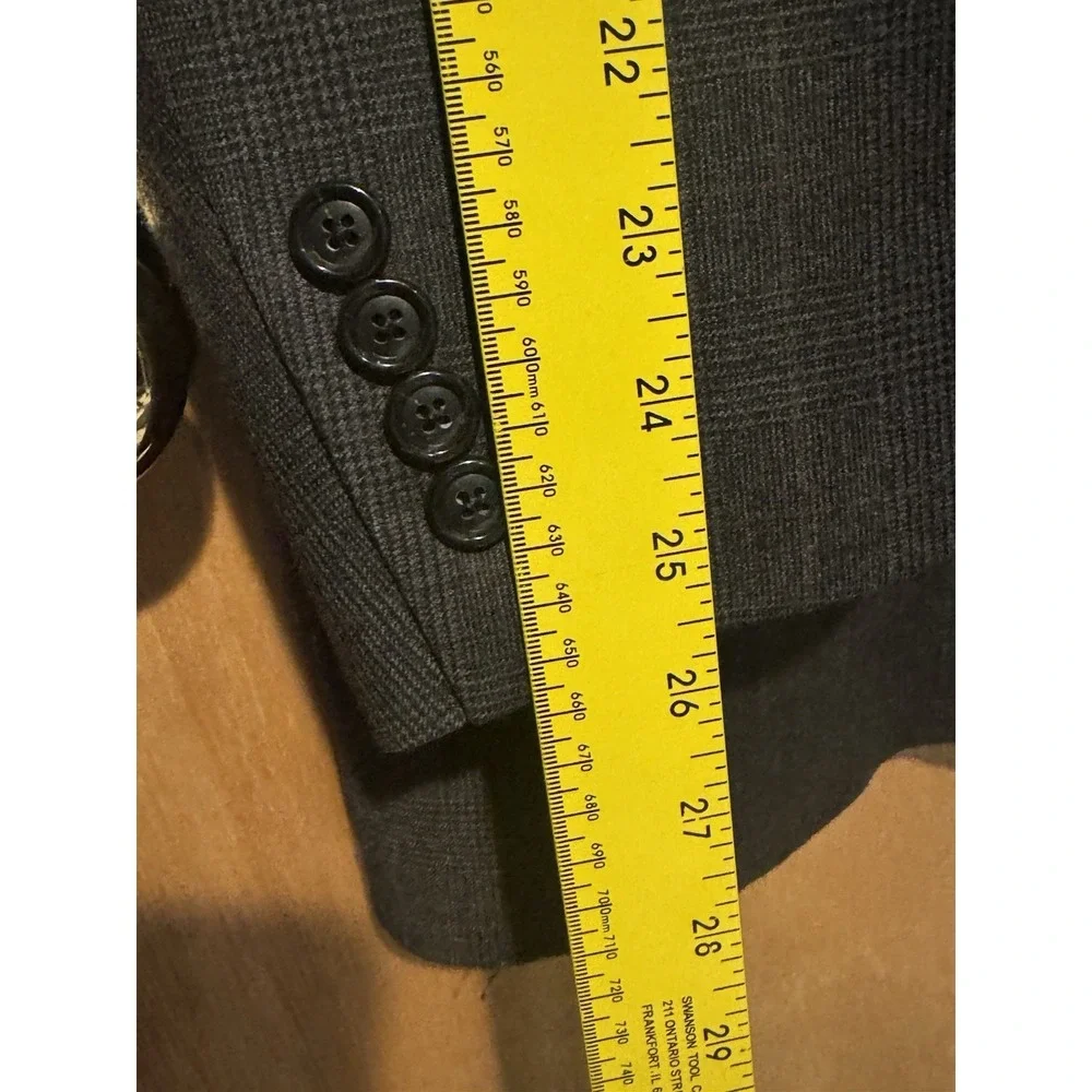 JOS. A. BANK Glen Plaid Wool Cashmere 2 Pc Suit Men's Size 46R, 40X32 With Room